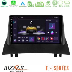 Bizzar F Series 8Core Android14 4+64GB  Renault Megane 2 2002-2008 Navigation Multimedia Tablet 9" Με Carplay & Android Auto