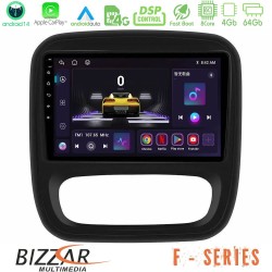 Bizzar F Series 8Core Android14 4+64GB  Renault/Nissan/Opel/Fiat Navigation Multimedia Tablet 9" Με Carplay & Android Auto
