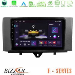 Bizzar F Series 8Core Android14 4+64GB  Smart 451 Facelift Navigation Multimedia Tablet 9" Με Carplay & Android Auto