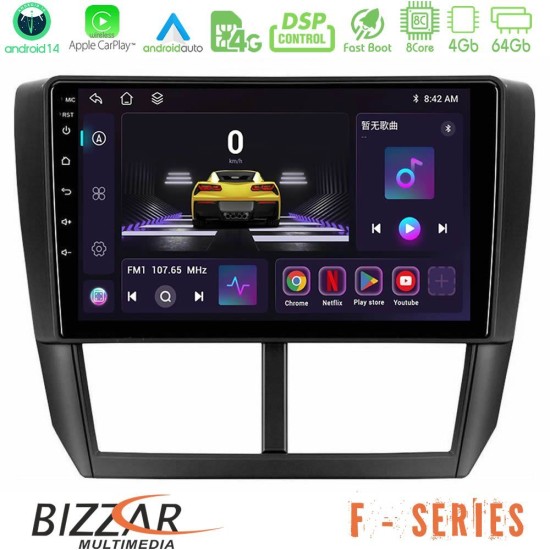 Bizzar F Series 8Core Android14 4+64GB Subaru Forester Navigation Multimedia Tablet 9" Με Carplay & Android Auto Bizzar F Series 8Core Android14 4+64GB Subaru Forester Navigation Multimedia Tablet 9" Με Carplay & Android Auto