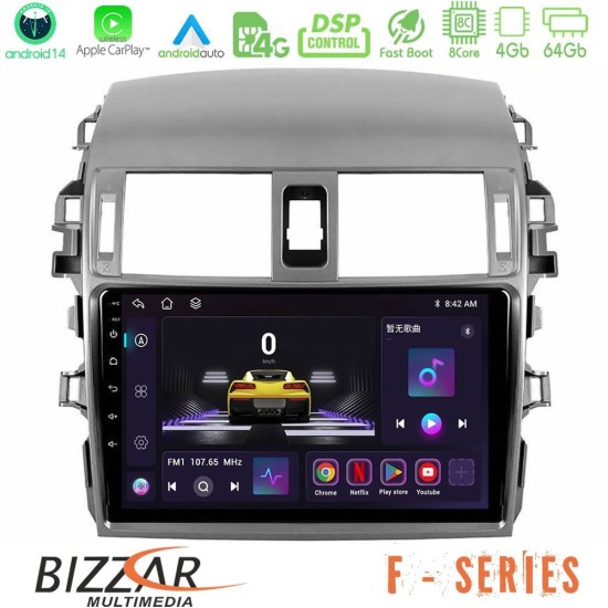 Bizzar F Series 8Core Android14 4+64GB Toyota Corolla 2008-2010 Navigation Multimedia Tablet 9" Με Carplay & Android Auto Bizzar F Series 8Core Android14 4+64GB Toyota Corolla 2008-2010 Navigation Multimedia Tablet 9" Με Carplay & Android Auto