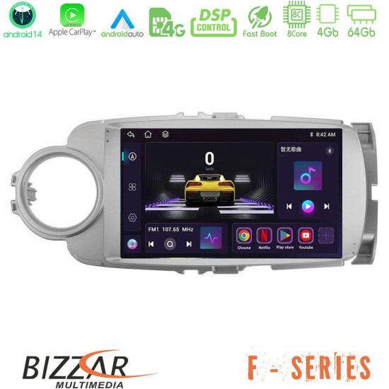 Bizzar F Series 8Core Android14 4+64GB Toyota Yaris Navigation Multimedia Tablet 9" Με Carplay & Android Auto Bizzar F Series 8Core Android14 4+64GB Toyota Yaris Navigation Multimedia Tablet 9" Με Carplay & Android Auto