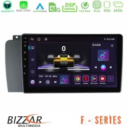 Bizzar F Series 8Core Android14 4+64GB  Volvo S60 2004-2009 Navigation Multimedia Tablet 9" Με Carplay & Android Auto