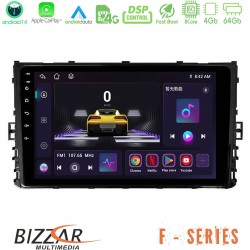 Bizzar F Series 8Core Android14 4+64GB  VW MQB 2017-> Navigation Multimedia Tablet 9" Με Carplay & Android Auto