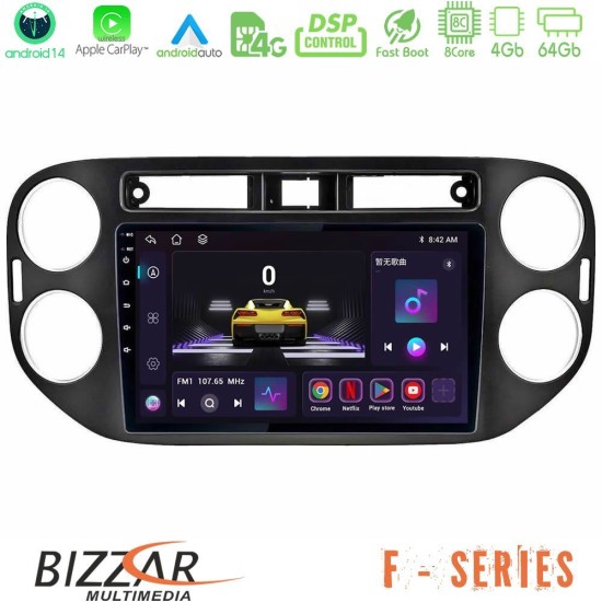 Bizzar F Series 8Core Android14 4+64GB VW Tiguan Navigation Multimedia Tablet 9" (23mm alarm button) Με Carplay & Android Auto Bizzar F Series 8Core Android14 4+64GB VW Tiguan Navigation Multimedia Tablet 9" (23mm alarm button) Με Carplay & Android Auto