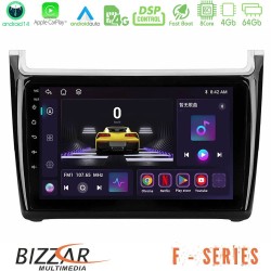 Bizzar F Series 8Core Android14 4+64GB  Vw Polo 2014-2017 Navigation Multimedia Tablet 9" Με Carplay & Android Auto