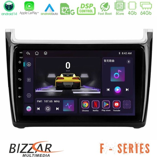 Bizzar F Series 8Core Android14 4+64GB Vw Polo Navigation Multimedia Tablet 9" Με Carplay & Android Auto Bizzar F Series 8Core Android14 4+64GB Vw Polo Navigation Multimedia Tablet 9" Με Carplay & Android Auto