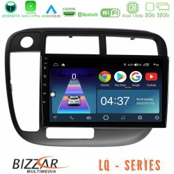 Bizzar LQ Series 4Core Android14 2+32GB Honda Civic 1995-2001 Navigation Multimedia Tablet 9" Με Carplay & Android Auto