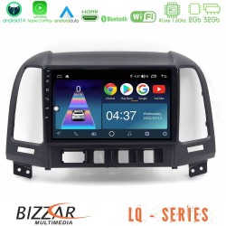 Bizzar LQ Series 4Core Android14 2+32GB Hyundai Santa Fe 2006-2013 Navigation Multimedia Tablet 10" Με Carplay & Android Auto