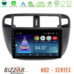 Bizzar ND2 Series 8Core Android14 2+32GB Honda Civic 1995-2001 Navigation Multimedia Tablet 9" Με Carplay & Android Auto Bizzar ND2 Series 8Core Android14 2+32GB Honda Civic 1995-2001 Navigation Multimedia Tablet 9" Με Carplay & Android Auto