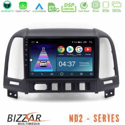 Bizzar ND2 Series 8Core Android14 2+32GB Hyundai Santa Fe 2006-2013 Navigation Multimedia Tablet 10" Με Carplay & Android Auto Bizzar ND2 Series 8Core Android14 2+32GB Hyundai Santa Fe 2006-2013 Navigation Multimedia Tablet 10" Με Carplay & Android Auto