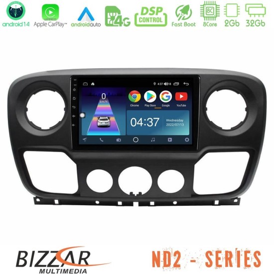 Bizzar ND2 Series 8Core Android14 2+32GB Renault/Nissan/Opel Navigation Multimedia Tablet 10" Με Carplay & Android Auto Bizzar ND2 Series 8Core Android14 2+32GB Renault/Nissan/Opel Navigation Multimedia Tablet 10" Με Carplay & Android Auto