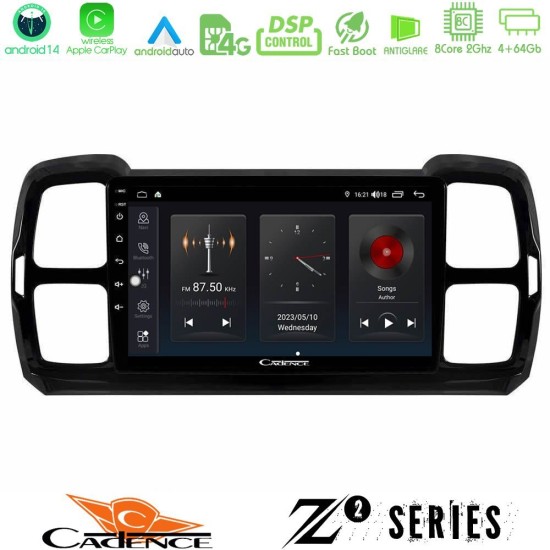 Cadence Z2 Series 8Core Android14 4+64GB  Citroen DS5 Aircross 2017-2021 Navigation Multimedia Tablet 9" Με Carplay & Android Auto Με Carplay & Android Auto
