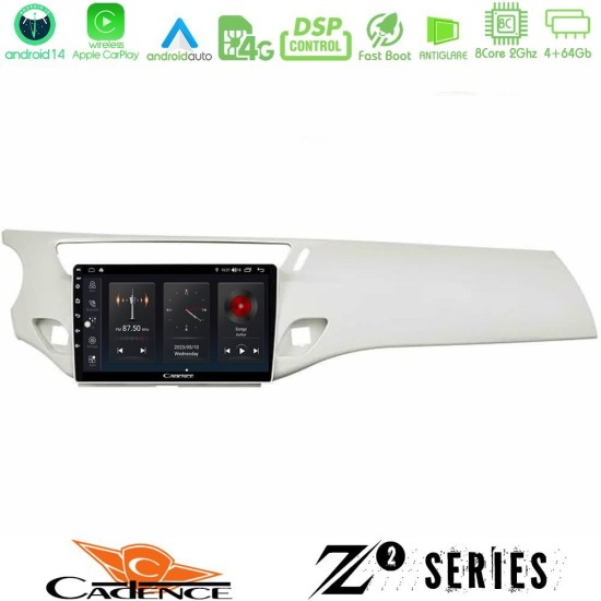 Cadence Z2 Series 8Core Android14 4+64GB Citroen C3 2009-2016 Navigation Multimedia Tablet 9" Με Carplay & Android Auto (Άσπρο) Cadence Z2 Series 8Core Android14 4+64GB Citroen C3 2009-2016 Navigation Multimedia Tablet 9" Με Carplay & Android Auto (Άσπρο)