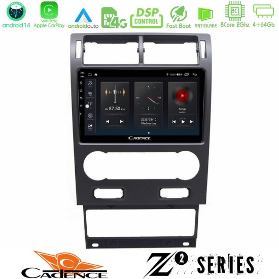Cadence Z2 Series 8Core Android14 4+64GB Ford Mondeo 2004-2007 Navigation Multimedia Tablet 9" Με Carplay & Android Auto Cadence Z2 Series 8Core Android14 4+64GB Ford Mondeo 2004-2007 Navigation Multimedia Tablet 9" Με Carplay & Android Auto