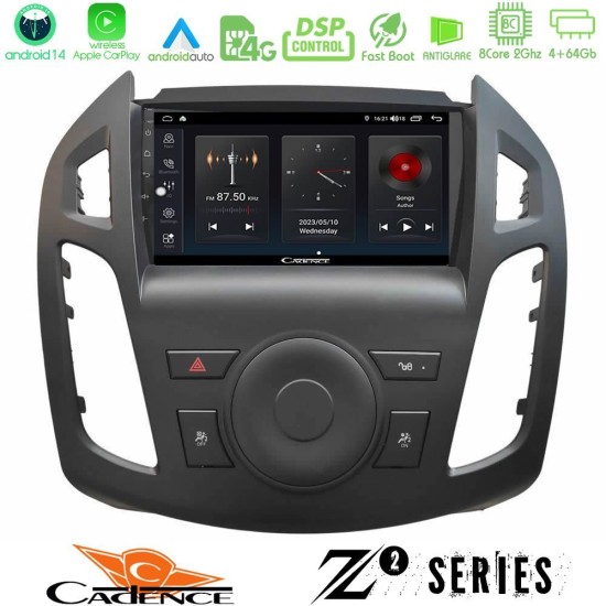 Cadence Z2 Series 8Core Android14 4+64GB Ford Transit Connect 2013-2018 Navigation Multimedia Tablet 9"  Με Carplay & Android Auto