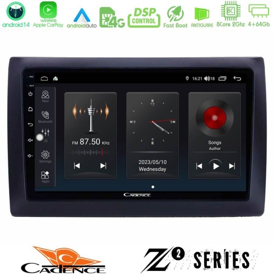 Cadence Z2 Series 8Core Android14 4+64GB Fiat Stilo Navigation Multimedia Tablet 9" Με Carplay & Android Auto Cadence Z2 Series 8Core Android14 4+64GB Fiat Stilo Navigation Multimedia Tablet 9" Με Carplay & Android Auto