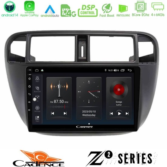 Cadence Z2 Series 8Core Android14 4+64GB Honda Civic 1995-2001 Navigation Multimedia Tablet 9" Με Carplay & Android Auto Cadence Z2 Series 8Core Android14 4+64GB Honda Civic 1995-2001 Navigation Multimedia Tablet 9" Με Carplay & Android Auto