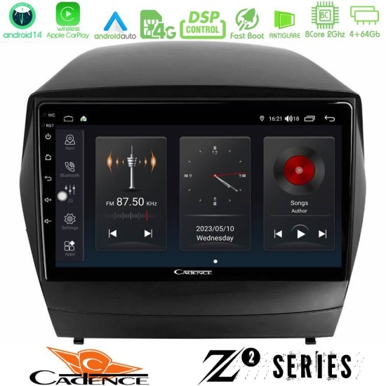 Cadence Z2 Series 8Core Android14 4+64GB Hyundai IX35 Auto A/C Navigation Multimedia Tablet 9" Με Carplay & Android Auto Cadence Z2 Series 8Core Android14 4+64GB Hyundai IX35 Auto A/C Navigation Multimedia Tablet 9" Με Carplay & Android Auto