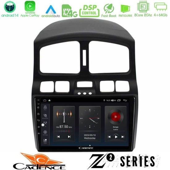 Cadence Z2 Series 8Core Android14 4+64GB Hyundai Santa Fe 2000-2006 Navigation Multimedia Tablet 9" Με Carplay & Android Auto Cadence Z2 Series 8Core Android14 4+64GB Hyundai Santa Fe 2000-2006 Navigation Multimedia Tablet 9" Με Carplay & Android Auto