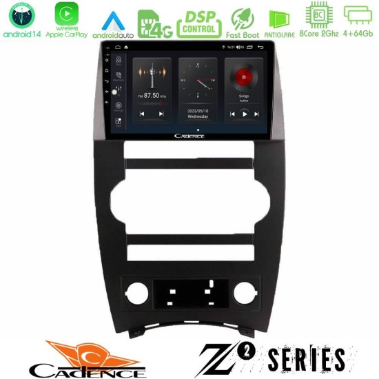 Cadence Z2 Series 8Core Android14 4+64GB Jeep Commander 2007-2008 Navigation Multimedia Tablet 9" Με Carplay & Android Auto Cadence Z2 Series 8Core Android14 4+64GB Jeep Commander 2007-2008 Navigation Multimedia Tablet 9" Με Carplay & Android Auto