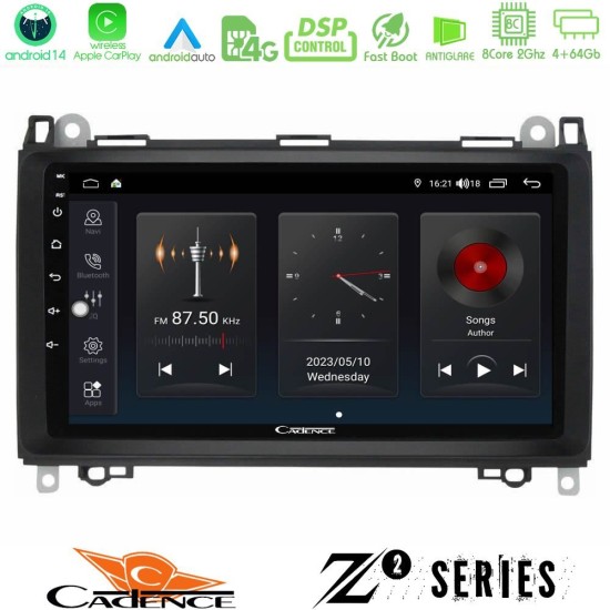 Cadence Z2 Series 8Core Android14 4+64GB Mercedes A/B/Vito/Sprinter Class Navigation Multimedia Tablet 9" Με Carplay & Android Auto Cadence Z2 Series 8Core Android14 4+64GB Mercedes A/B/Vito/Sprinter Class Navigation Multimedia Tablet 9" Με Carplay & Android Auto