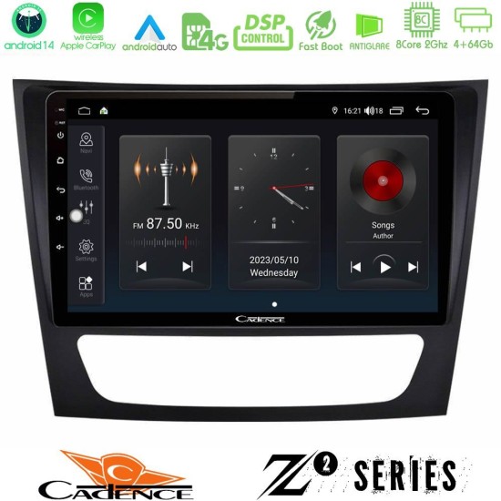 Cadence Z2 Series 8Core Android14 4+64GB Mercedes E Class / CLS Class Navigation Multimedia Tablet 9" Με Carplay & Android Auto Cadence Z2 Series 8Core Android14 4+64GB Mercedes E Class / CLS Class Navigation Multimedia Tablet 9" Με Carplay & Android Auto