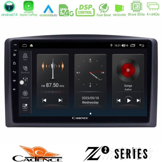 Cadence Z2 Series 8Core Android14 4+64GB Mercedes Vito 2015-2021 Navigation Multimedia Tablet 10" Με Carplay & Android Auto Cadence Z2 Series 8Core Android14 4+64GB Mercedes Vito 2015-2021 Navigation Multimedia Tablet 10" Με Carplay & Android Auto