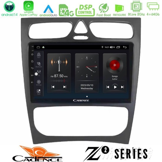 Cadence Z2 Series 8Core Android14 4+64GB Mercedes C Class (W203) Navigation Multimedia Tablet 9" Με Carplay & Android Auto Cadence Z2 Series 8Core Android14 4+64GB Mercedes C Class (W203) Navigation Multimedia Tablet 9" Με Carplay & Android Auto
