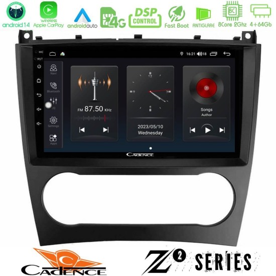 Cadence Z2 Series 8Core Android14 4+64GB Mercedes W203 Facelift Navigation Multimedia Tablet 9" Με Carplay & Android Auto Cadence Z2 Series 8Core Android14 4+64GB Mercedes W203 Facelift Navigation Multimedia Tablet 9" Με Carplay & Android Auto