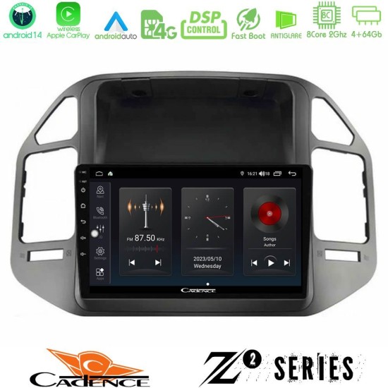Cadence Z2 Series 8Core Android14 4+64GB Mitsubishi Pajero 2002-2006 Navigation Multimedia Tablet 9" Με Carplay & Android Auto Cadence Z2 Series 8Core Android14 4+64GB Mitsubishi Pajero 2002-2006 Navigation Multimedia Tablet 9" Με Carplay & Android Auto