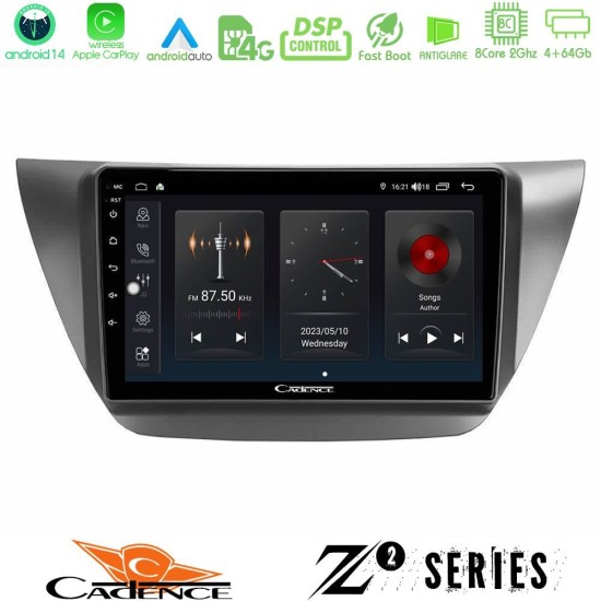 Cadence Z2 Series 8Core Android14 4+64GB Mitsubishi Lancer 2004 – 2008 Navigation Multimedia Tablet 9" Με Carplay & Android Auto Cadence Z2 Series 8Core Android14 4+64GB Mitsubishi Lancer 2004 – 2008 Navigation Multimedia Tablet 9" Με Carplay & Android Auto