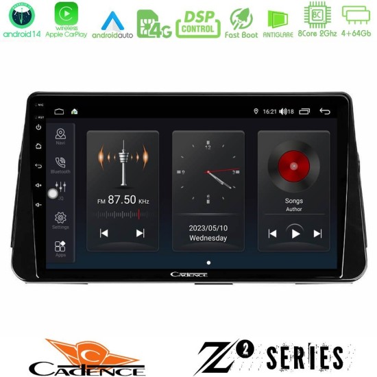 Cadence Z2 Series 8Core Android14 4+64GB  Nissan Micra K14 Navigation Multimedia Tablet 10" Με Carplay & Android Auto