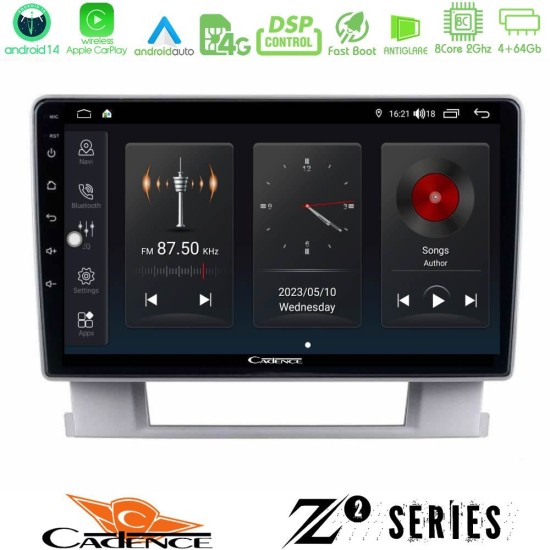Cadence Z2 Series 8Core Android14 4+64GB Opel Astra J 2010-2014 Navigation Multimedia Tablet 9" Με Carplay & Android Auto Cadence Z2 Series 8Core Android14 4+64GB Opel Astra J 2010-2014 Navigation Multimedia Tablet 9" Με Carplay & Android Auto