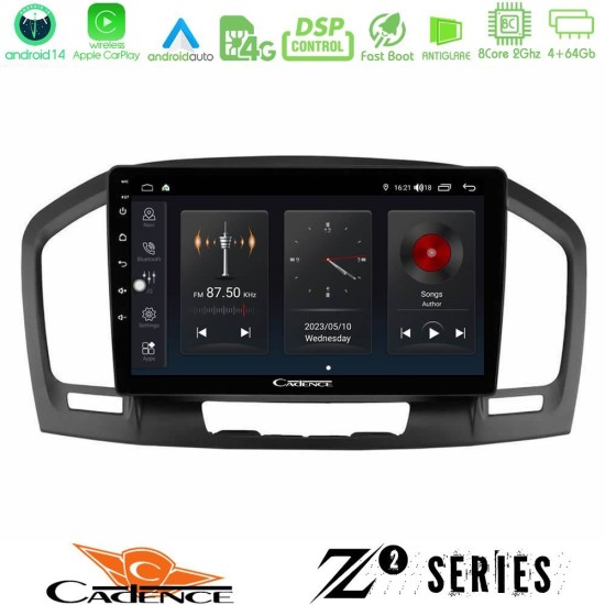 Cadence Z2 Series 8Core Android14 4+64GB Opel Insignia 2008-2013 Navigation Multimedia Tablet 9" Με Carplay & Android Auto Cadence Z2 Series 8Core Android14 4+64GB Opel Insignia 2008-2013 Navigation Multimedia Tablet 9" Με Carplay & Android Auto