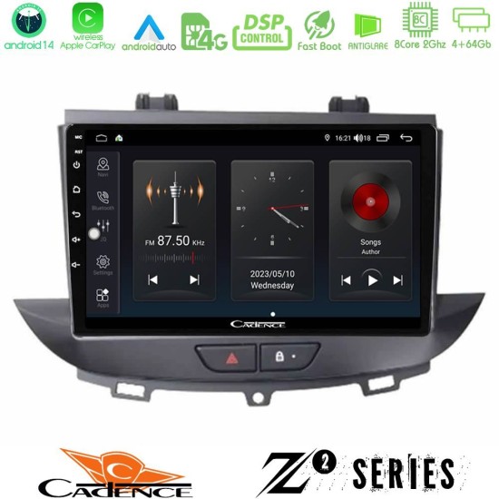 Cadence Z2 Series 8Core Android14 4+64GB Opel Grandland/Crossland X Navigation Multimedia Tablet 9" Με Carplay & Android Auto Cadence Z2 Series 8Core Android14 4+64GB Opel Grandland/Crossland X Navigation Multimedia Tablet 9" Με Carplay & Android Auto