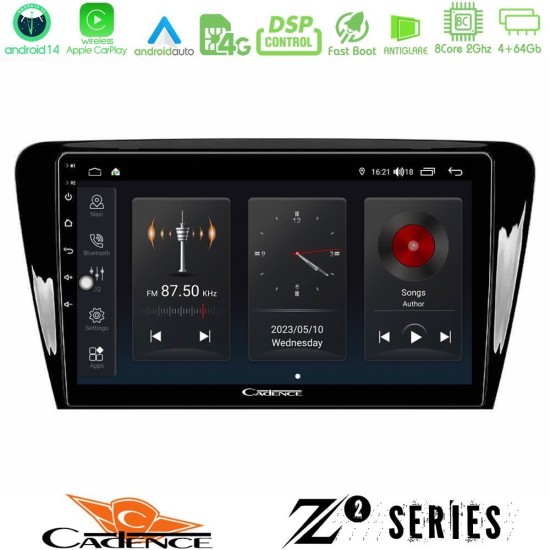 Cadence Z2 Series 8Core Android14 4+64GB  Skoda Octavia 7 Navigation Multimedia Tablet 10" Με Carplay & Android Auto