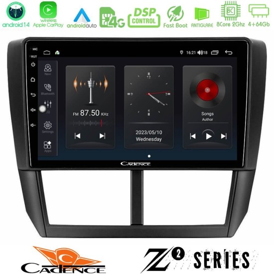 Cadence Z2 Series 8Core Android14 4+64GB  Subaru Forester Navigation Multimedia Tablet 9" Με Carplay & Android Auto