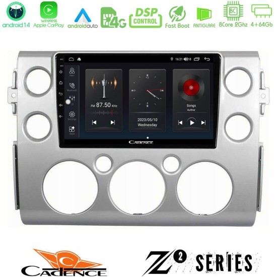 Cadence Z2 Series 8Core Android14 4+64GB Toyota FJ 2007-2014 Navigation Multimedia Tablet 9" Με Carplay & Android Auto Cadence Z2 Series 8Core Android14 4+64GB Toyota FJ 2007-2014 Navigation Multimedia Tablet 9" Με Carplay & Android Auto