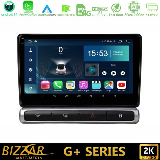 Bizzar G+ Series Citroen C3 2016-> 8core Android14 6+128GB Navigation Multimedia Tablet 9"