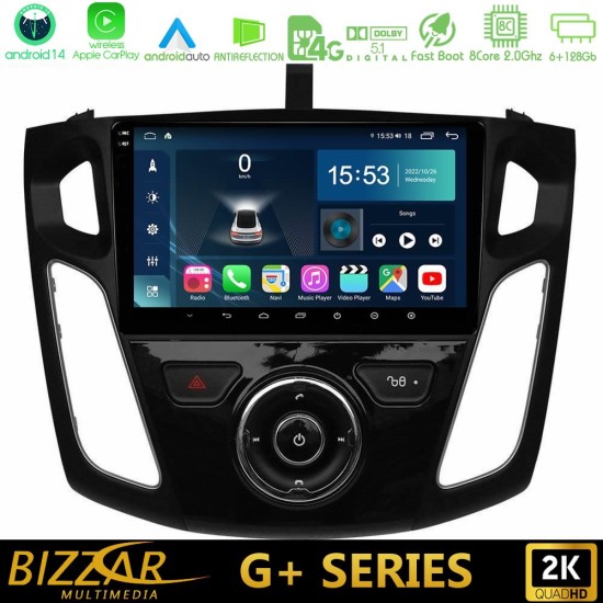 Bizzar G+ Series Ford Focus 2012-2018 8core Android14 6+128GB Navigation Multimedia Tablet 9"