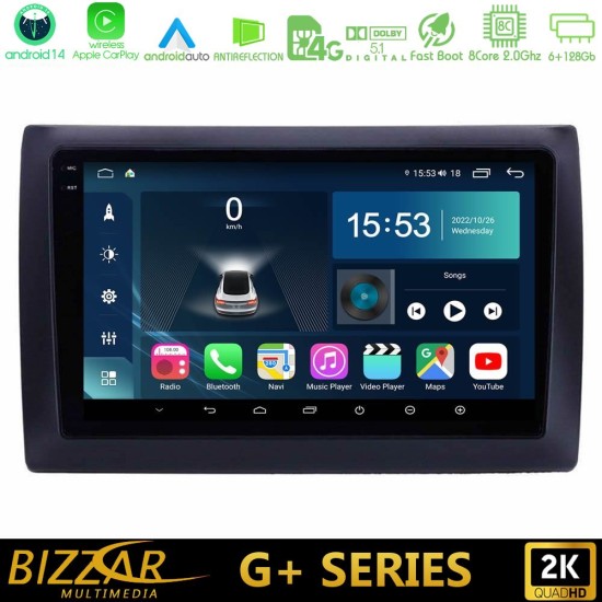 Bizzar G+ Series Fiat Stilo 8core Android14 6+128GB Navigation Multimedia Tablet 9" Bizzar G+ Series Fiat Stilo 8core Android14 6+128GB Navigation Multimedia Tablet 9"