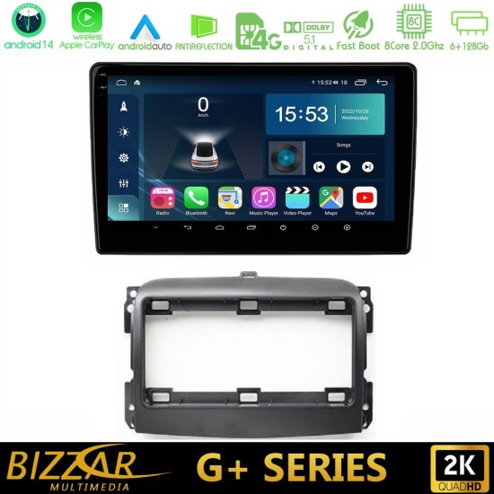 Bizzar G+ Series Fiat 500L 8core Android14 6+128GB Navigation Multimedia Tablet 10"
