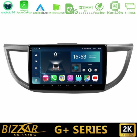 Bizzar G+ Series Honda CRV 2012-2017 8core Android14 6+128GB Navigation Multimedia Tablet 9" Bizzar G+ Series Honda CRV 2012-2017 8core Android14 6+128GB Navigation Multimedia Tablet 9"