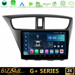 Bizzar G+ Series Honda Civic Hatchback 2012-2015 8core Android14 6+128GB Navigation Multimedia Tablet 9"