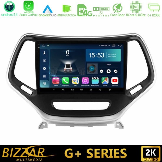 Bizzar G+ Series Jeep Cherokee 2014-2019 8core Android14 6+128GB Navigation Multimedia Tablet 9" (Ασημί Χρώμα) Bizzar G+ Series Jeep Cherokee 2014-2019 8core Android14 6+128GB Navigation Multimedia Tablet 9" (Ασημί Χρώμα)