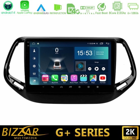 Bizzar G+ Series Jeep Compass 2017> 8core Android14 6+128GB Navigation Multimedia Tablet 10" Bizzar G+ Series Jeep Compass 2017> 8core Android14 6+128GB Navigation Multimedia Tablet 10"
