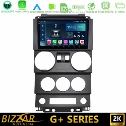 Bizzar G+ Series Jeep Wrangler 2Door 2008-2010 8core Android14 6+128GB Navigation Multimedia Tablet 9" Bizzar G+ Series Jeep Wrangler 2Door 2008-2010 8core Android14 6+128GB Navigation Multimedia Tablet 9"
