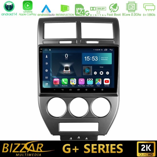 Bizzar G+ Series Jeep Compass/Patriot 2007-2009 8core Android14 6+128GB Navigation Multimedia Tablet 10" Bizzar G+ Series Jeep Compass/Patriot 2007-2009 8core Android14 6+128GB Navigation Multimedia Tablet 10"