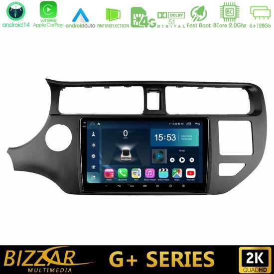 Bizzar G+ Series Kia Rio 2011-2015 8core Android14 6+128GB Navigation Multimedia Tablet 9"